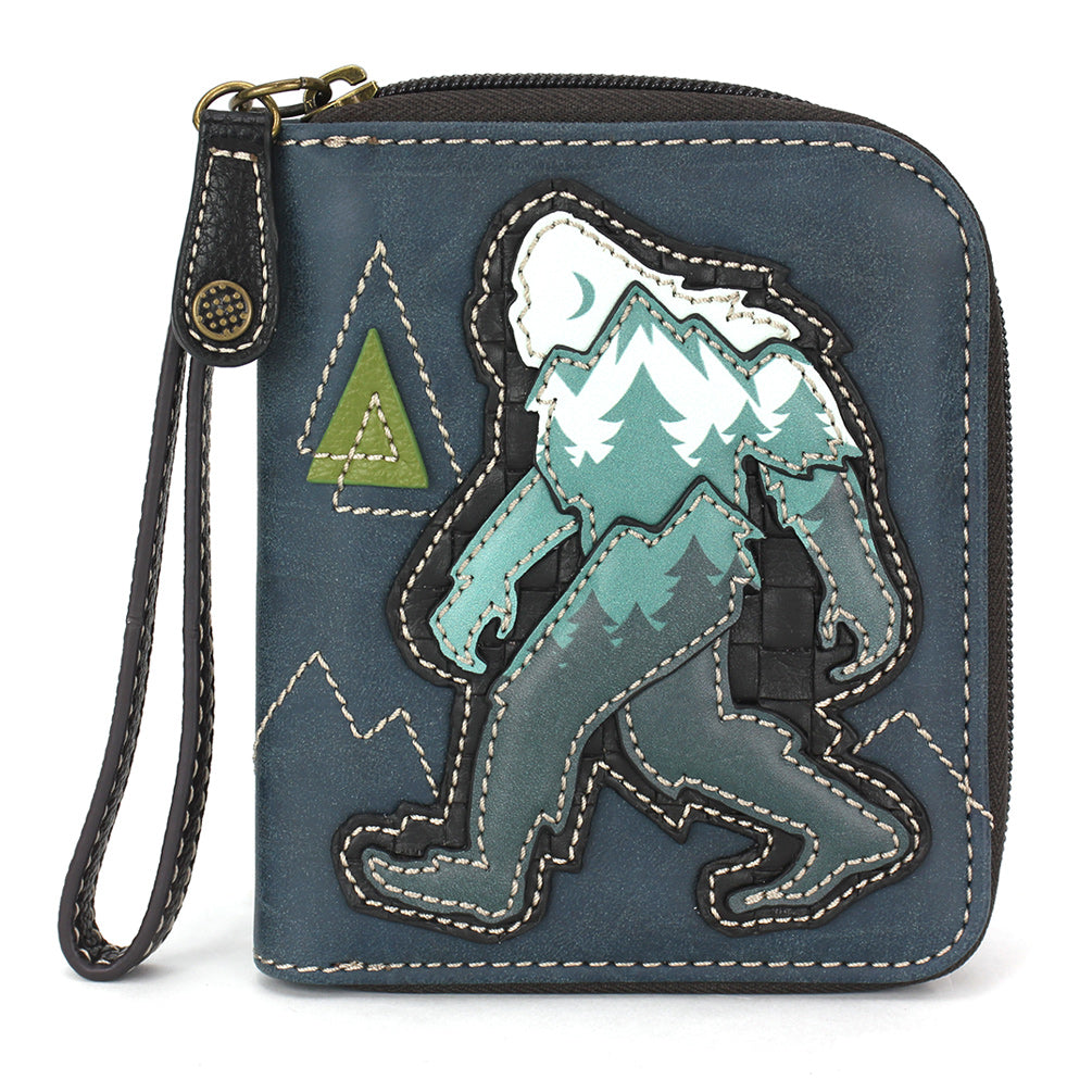 Zip-Around Wallet - Big Foot - blue