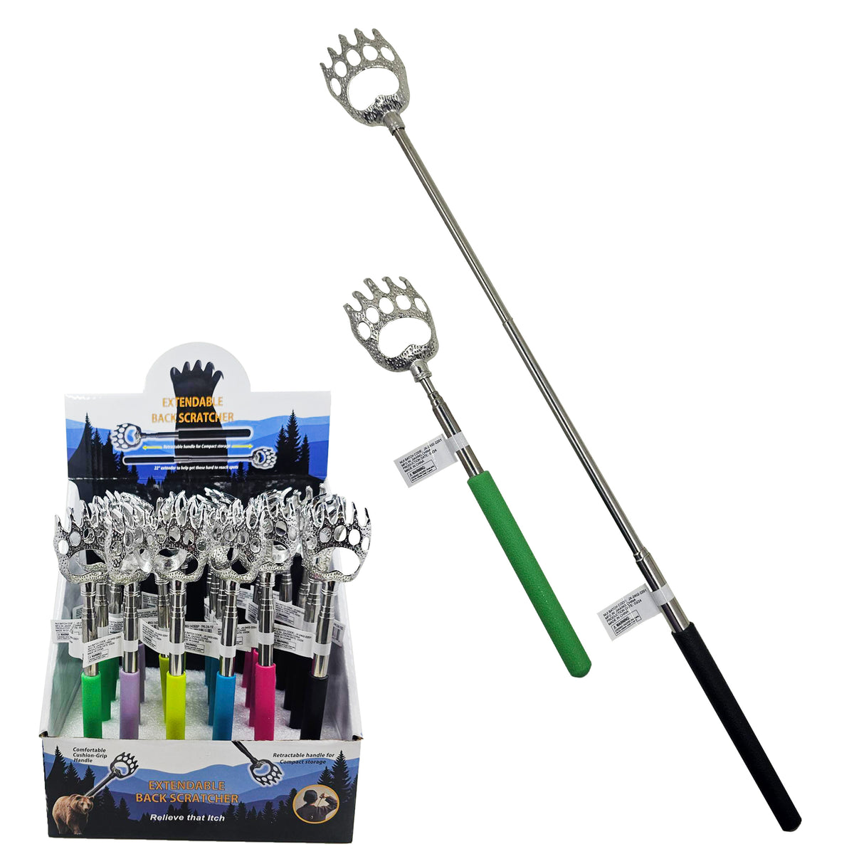 METAL BEAR CLAW EXTENDABLE BACK SCRATCHER
