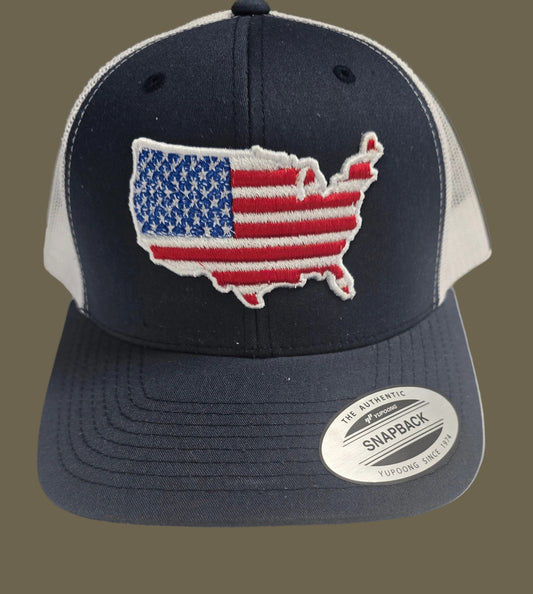 USA Flag Embroidered Patch Hat