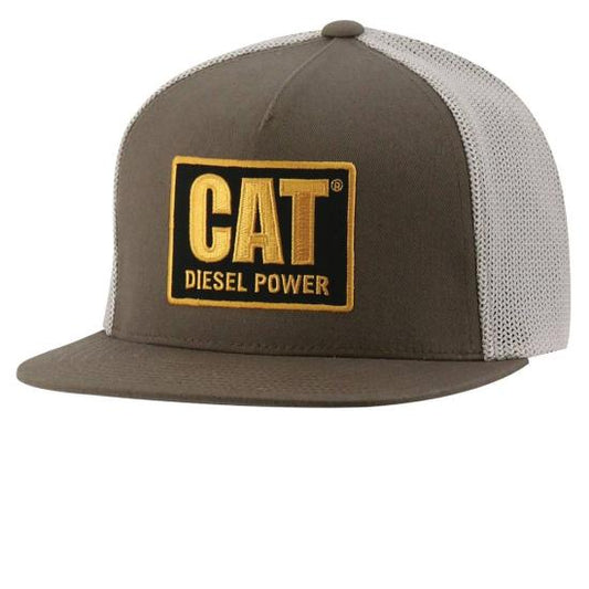 CAT Black Flat Bill Cap