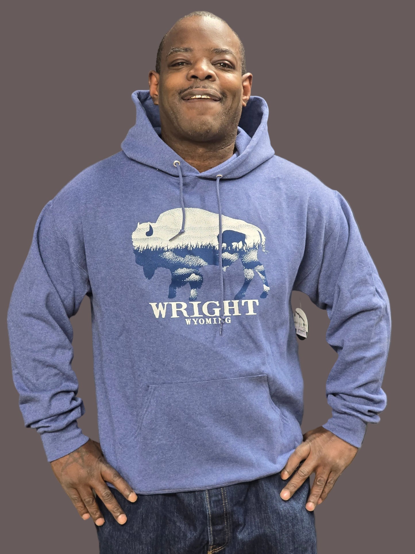 Blue Wright WY Hoodie