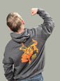Gray/Orange Bucking Horse Hoodie