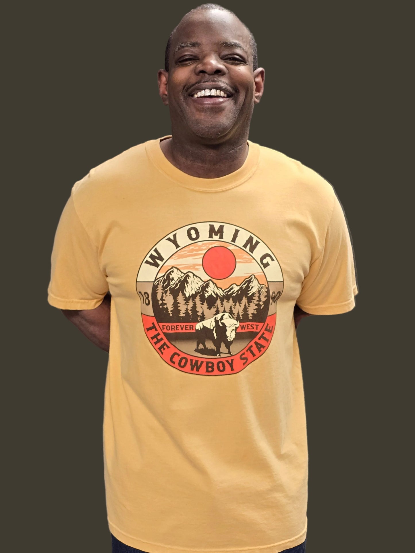 Wyoming Cowboy State Tee (Yellow)
