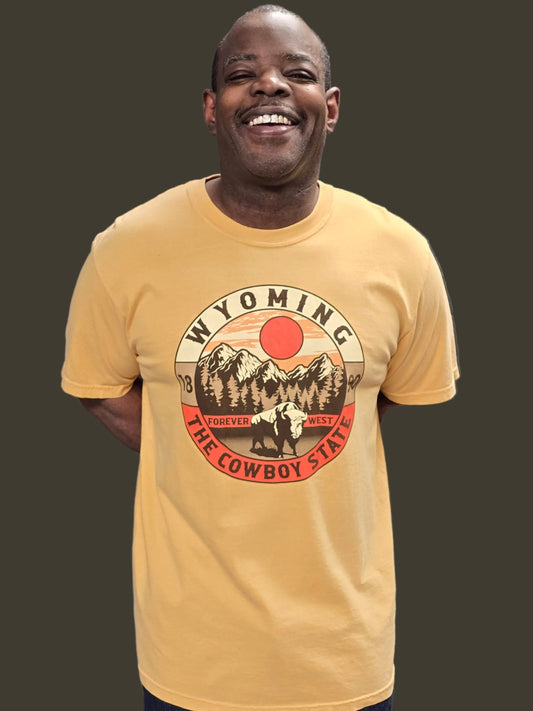 Wyoming Cowboy State Tee (Yellow)