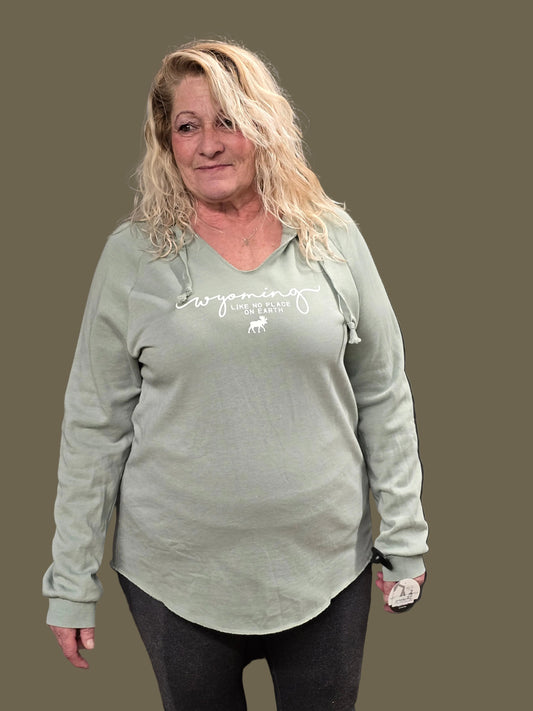 Women's Green Wyoming Hoodie