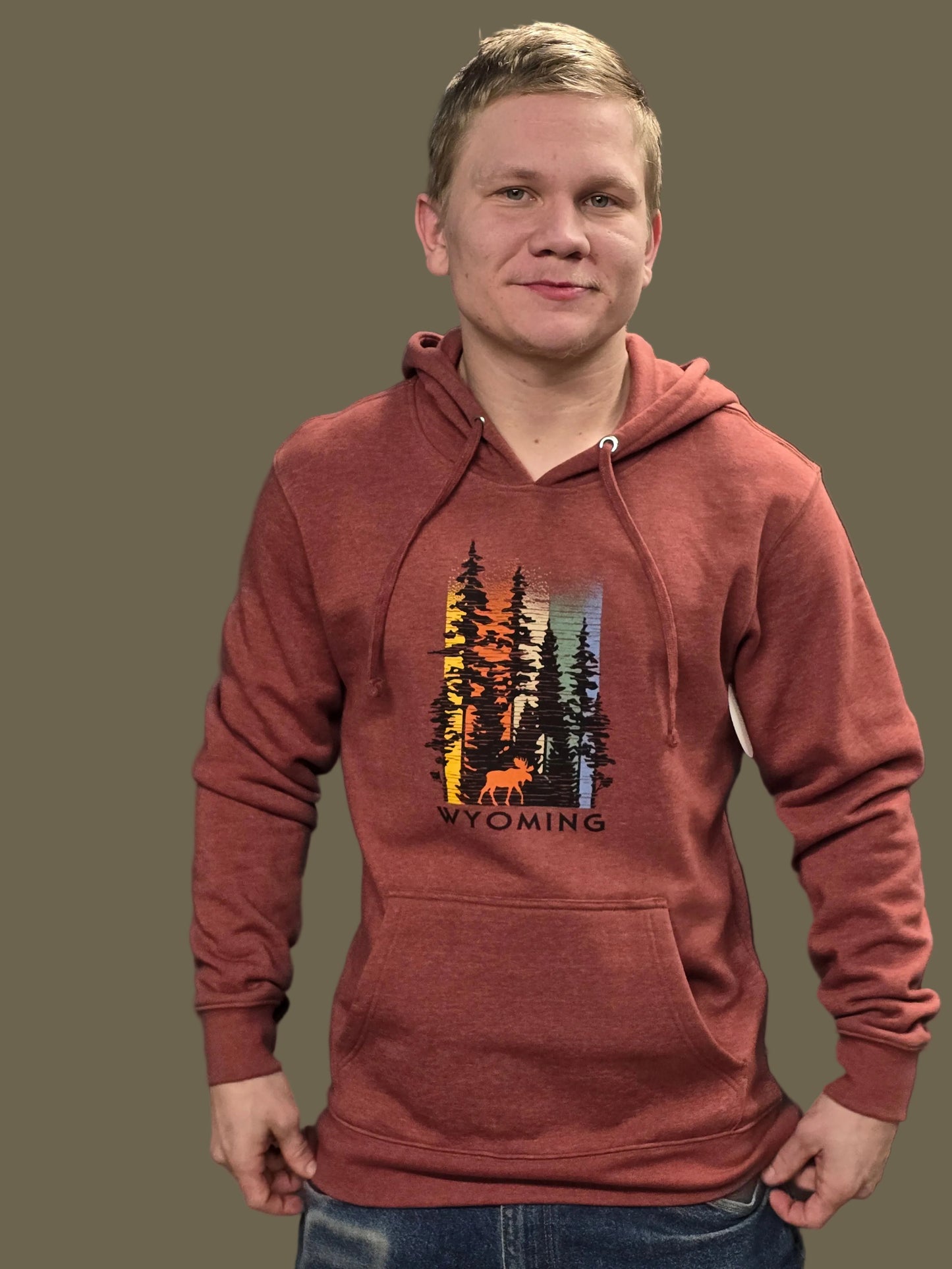 District Hoodie WY Elk in forest