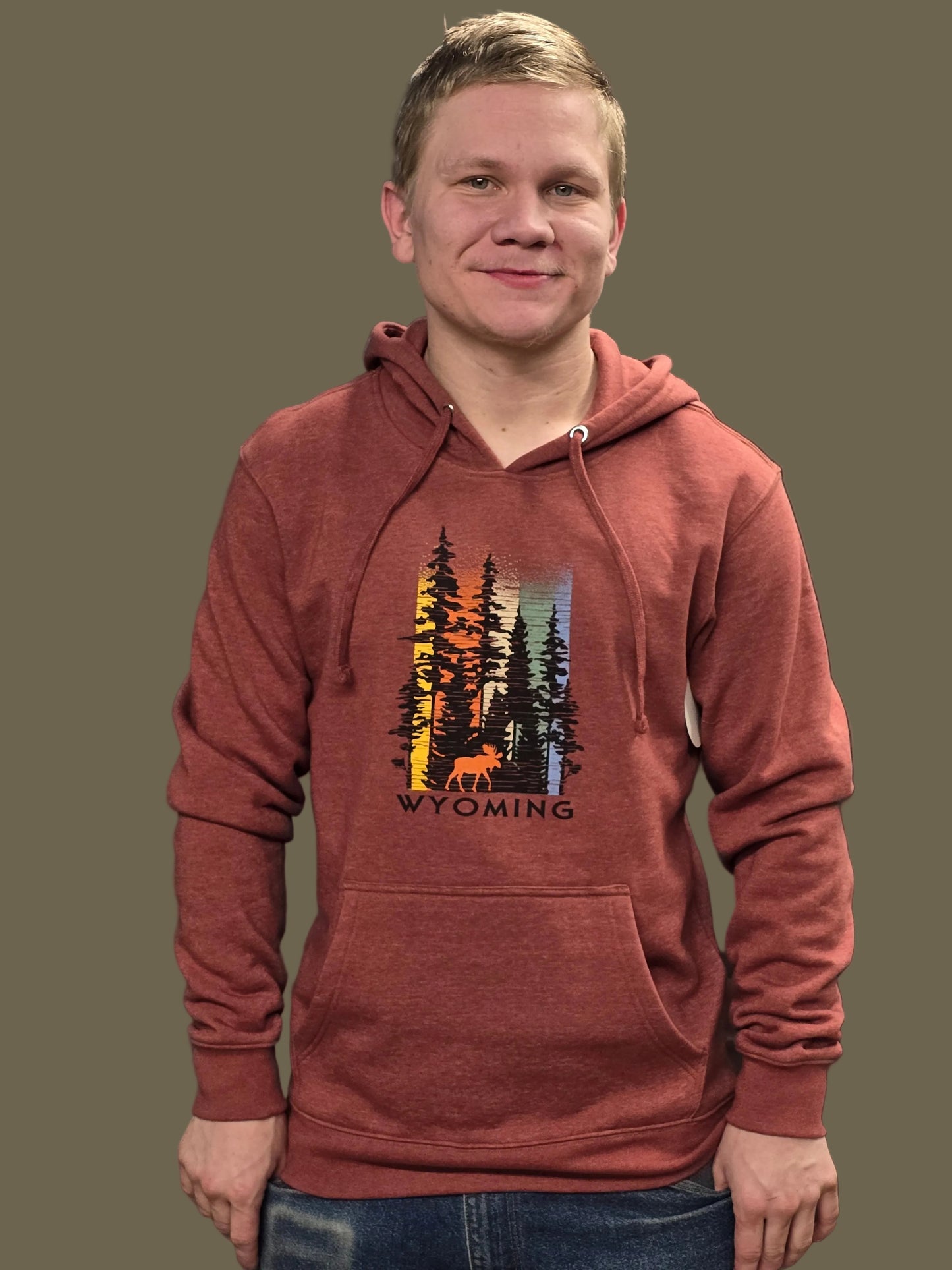 District Hoodie WY Elk in forest