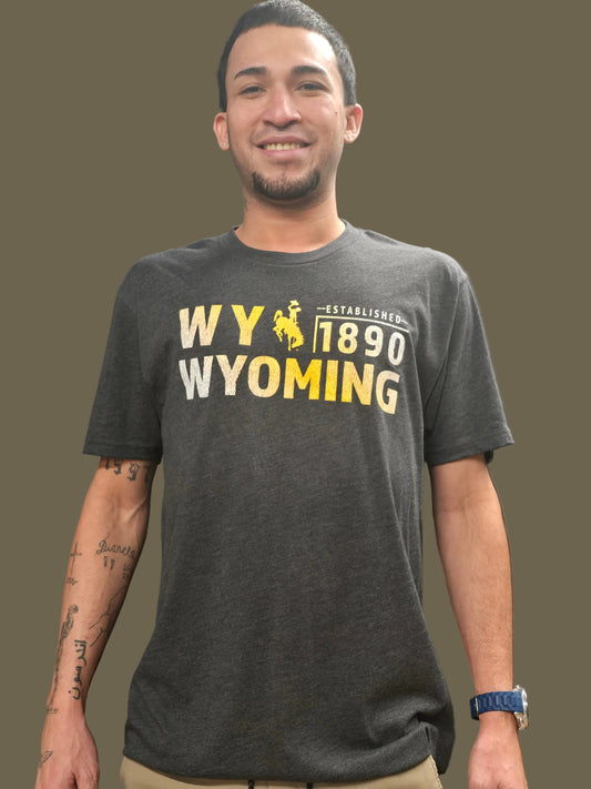 Tee Wyoming 1890 Gray/Yellow
