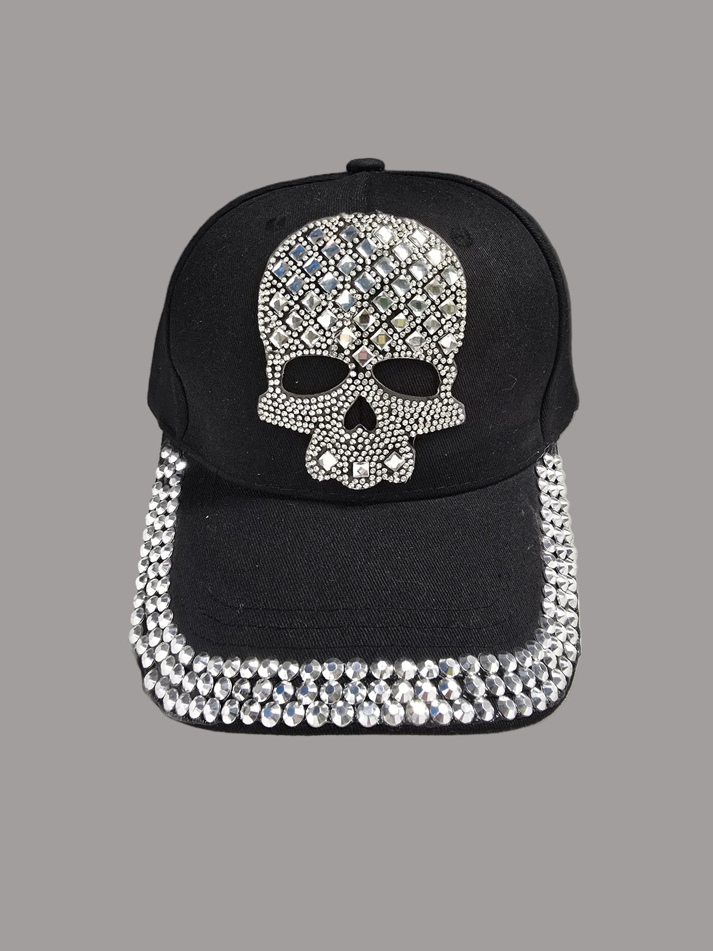 Bling Skull Patch Black Hat