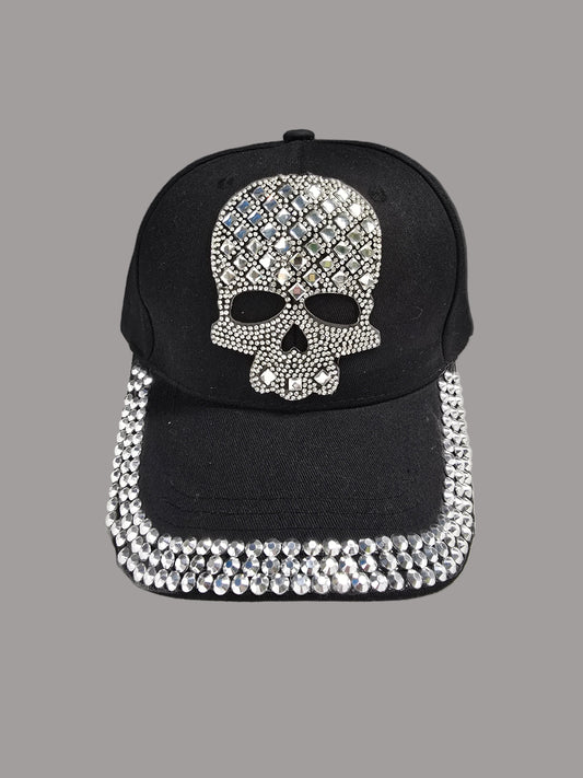 Bling Skull Patch Black Hat