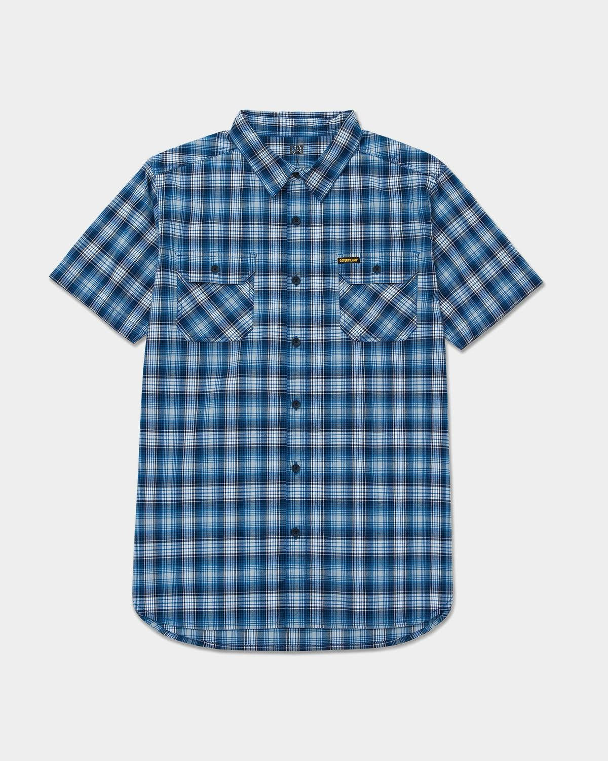 Plaid S/S Work Shirt 1020005 US Detroit Blue