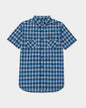 Plaid S/S Work Shirt 1020005 US Detroit Blue