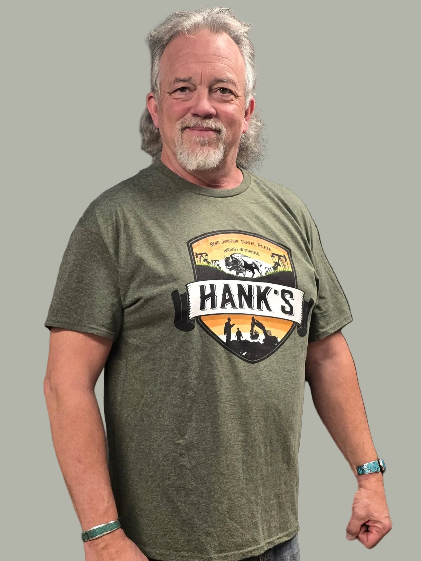 Hank's Tee- Dark Green