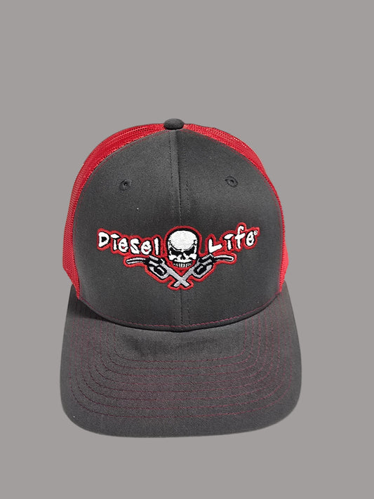 Charcoal & Red Diesel Life Hat