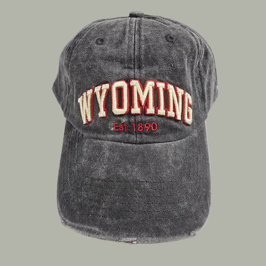 Wyoming Hat Red Outline