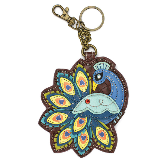 Coin Purse / Key Fob - Peacock