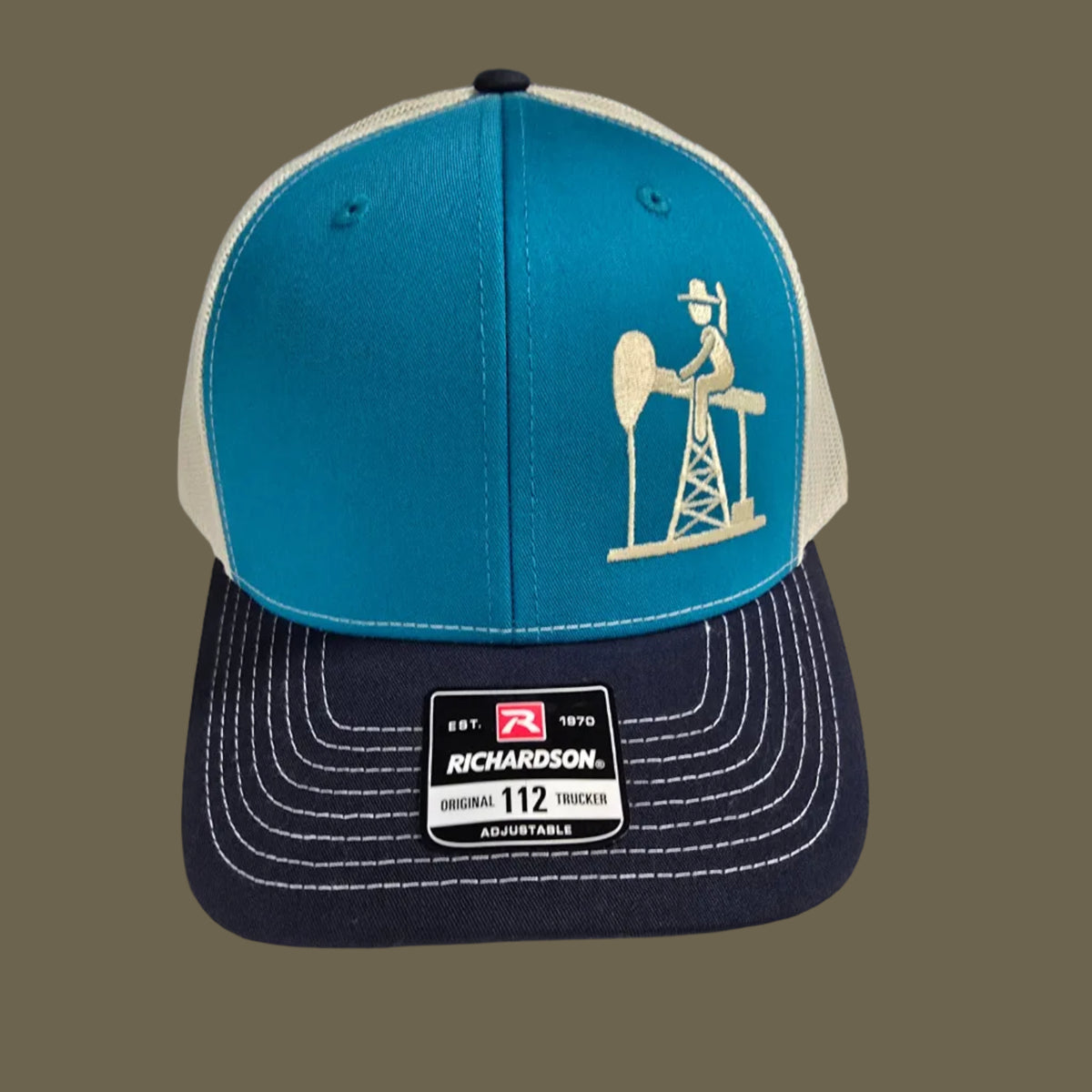 Teal Oil Rig Hat