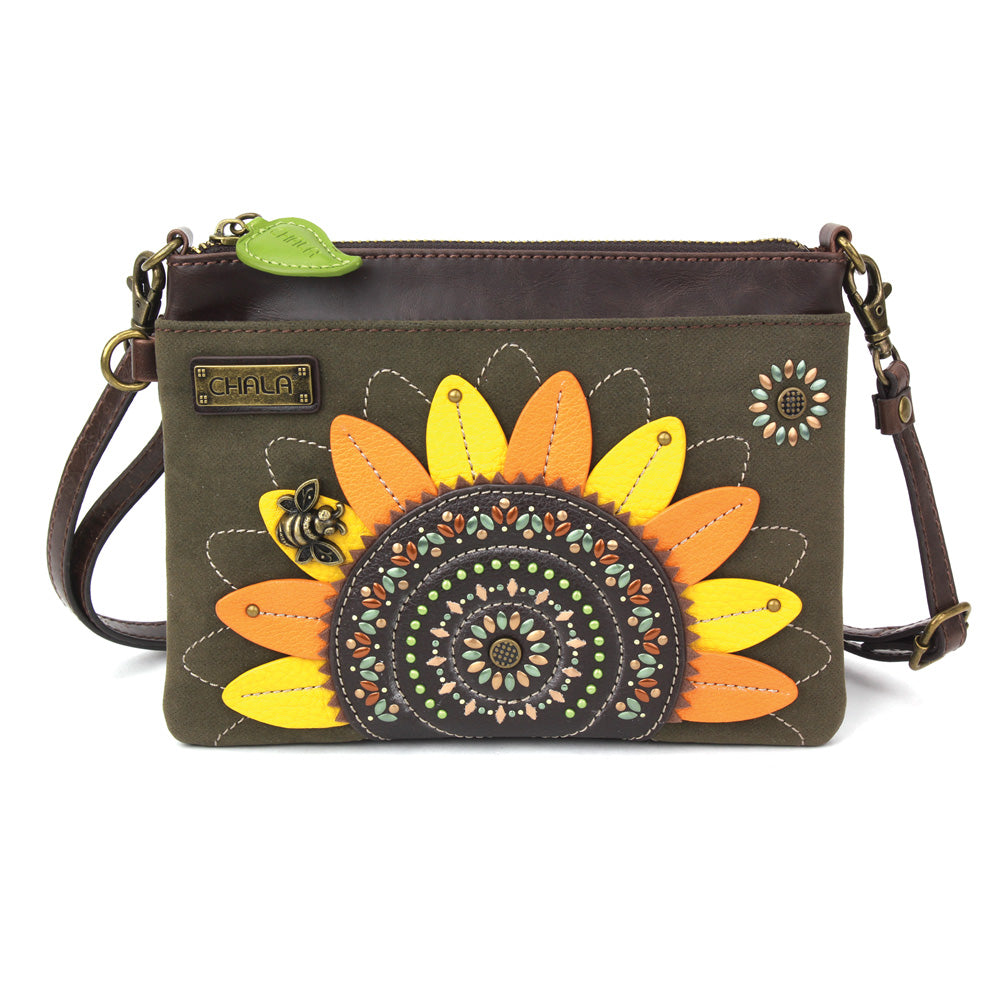 Dazzled Mini Crossbody - Sunflower - olive
