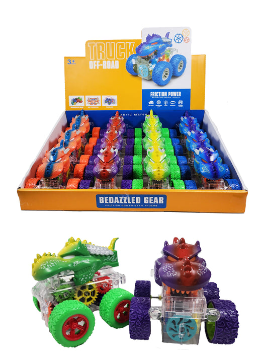 4" GEAR MONSTER DINOSAUR TRUCK W/LIGHTS