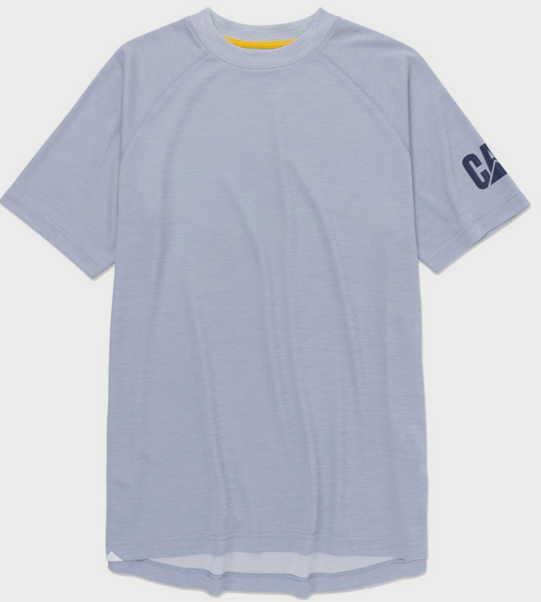 Cat lightweight cooling crew tee 1010212 blue fog heather