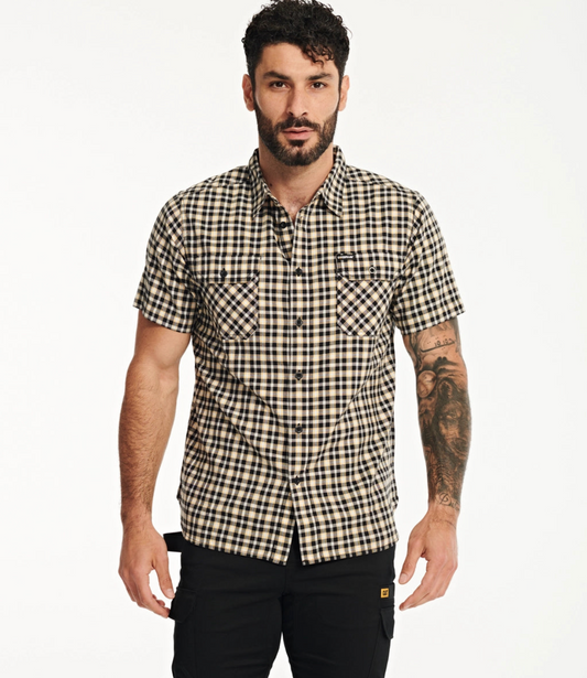 Plaid S/S Work Shirt 1020005 US Black