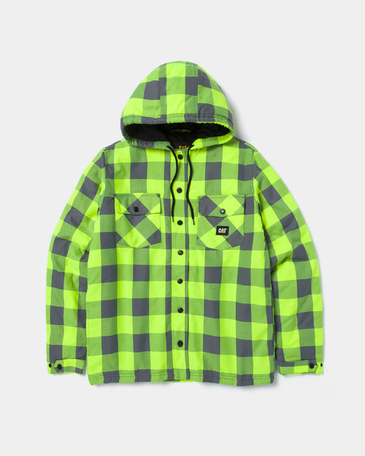 MEN'S EV HOODED FLANNEL SHIRT JACKET 1040064-12130